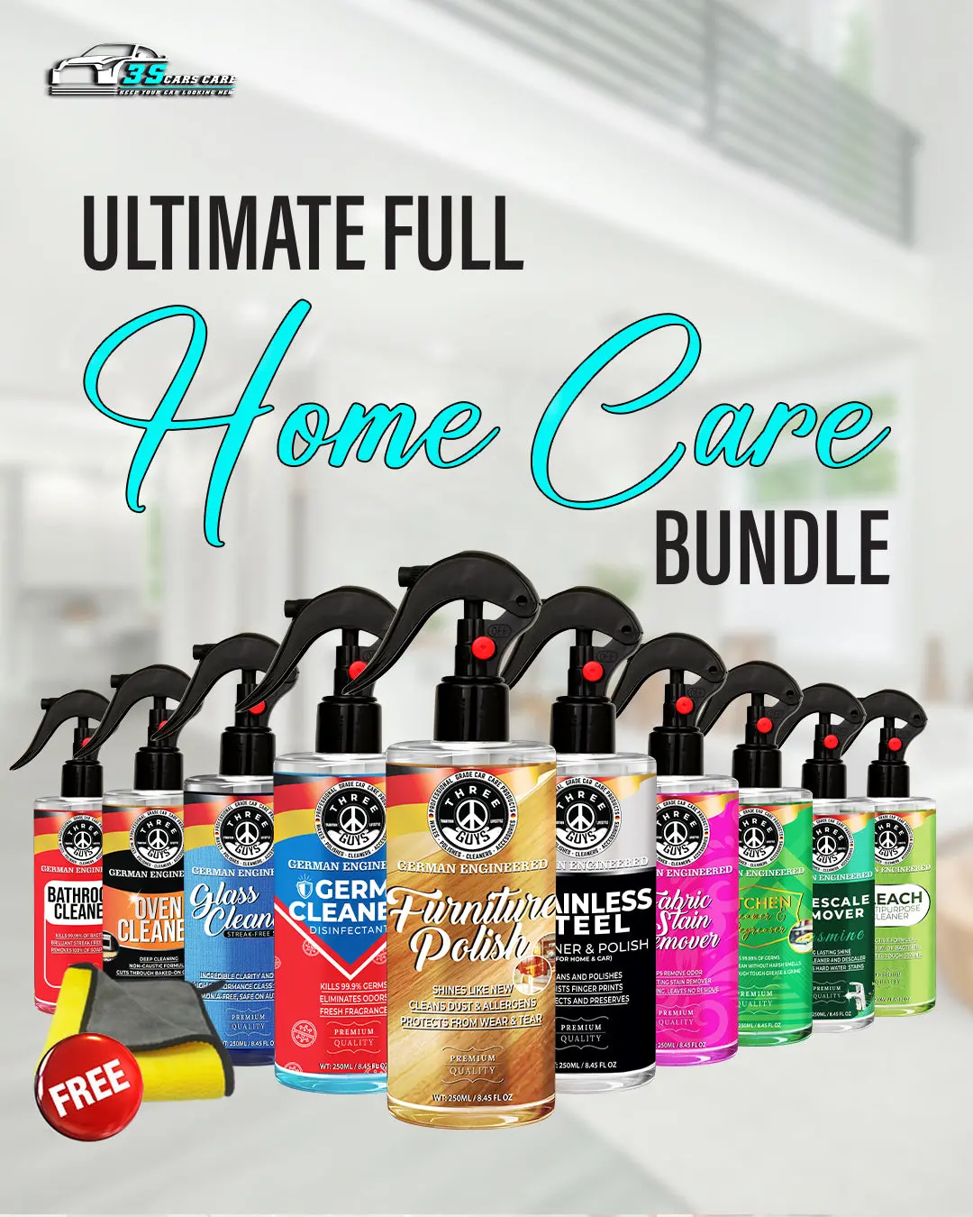 Ultimate Full Home Care Bundle (All 10 Items | Complete Solution) | Three Guys 1