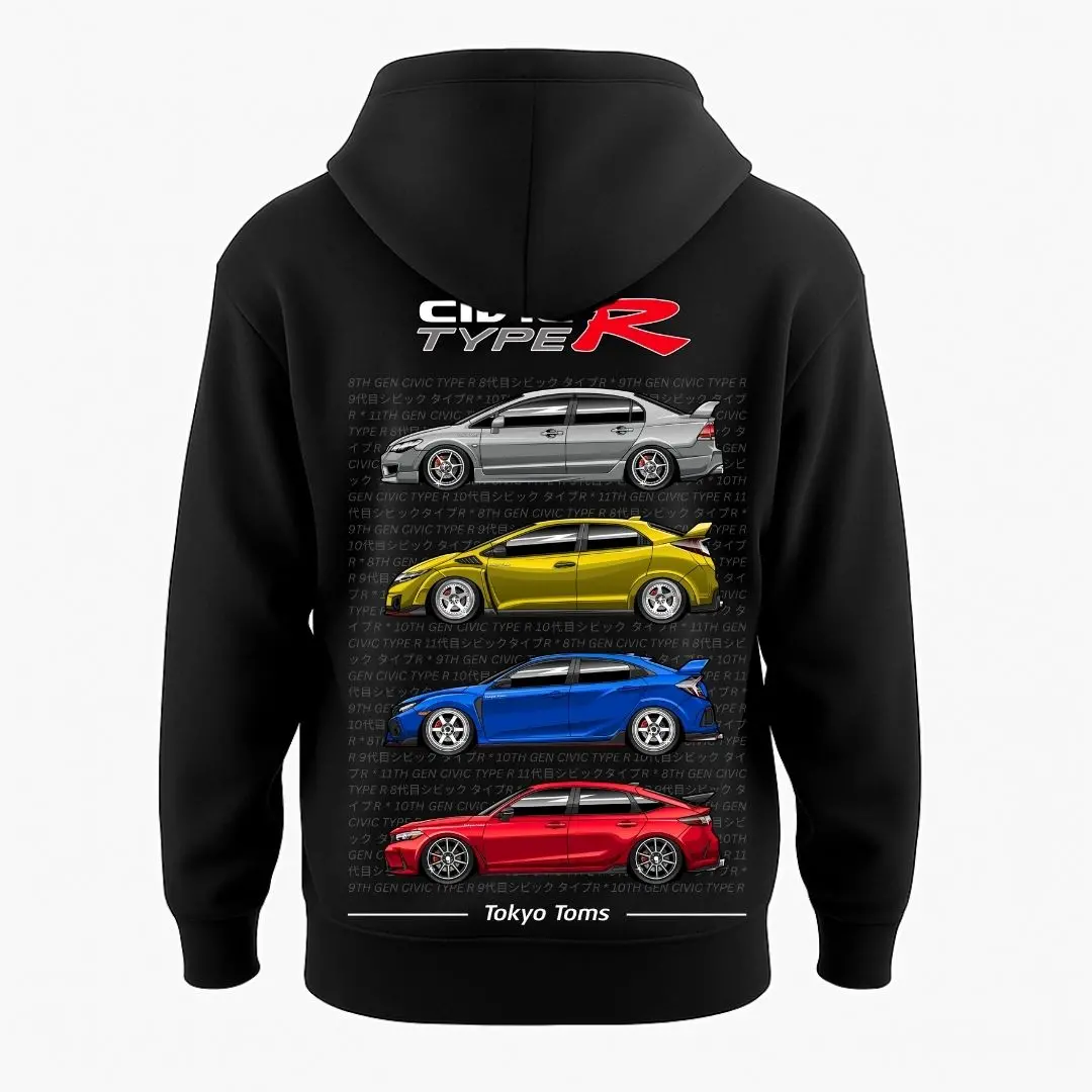 Civic Type R 8Th, 9Th, 10Th, 11Th Generations Hoodie 1