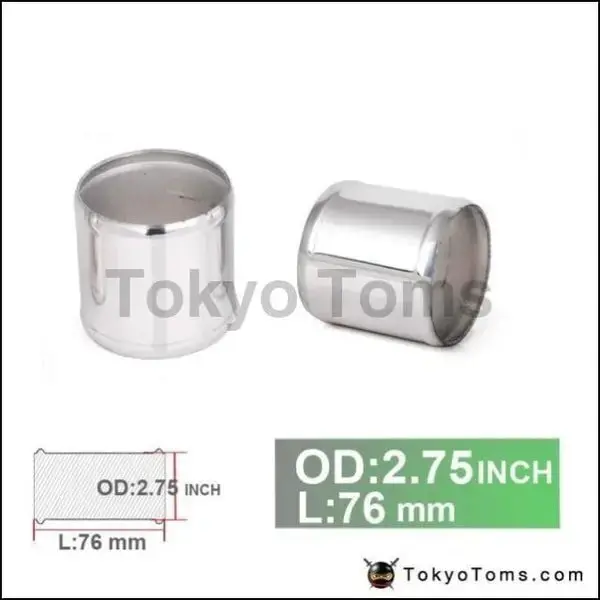 2.75" Od X 3" Long Aluminum Racing Intake/Turbo Intercooler Piping/Hose Joiner Pipe For Vw Polo 1