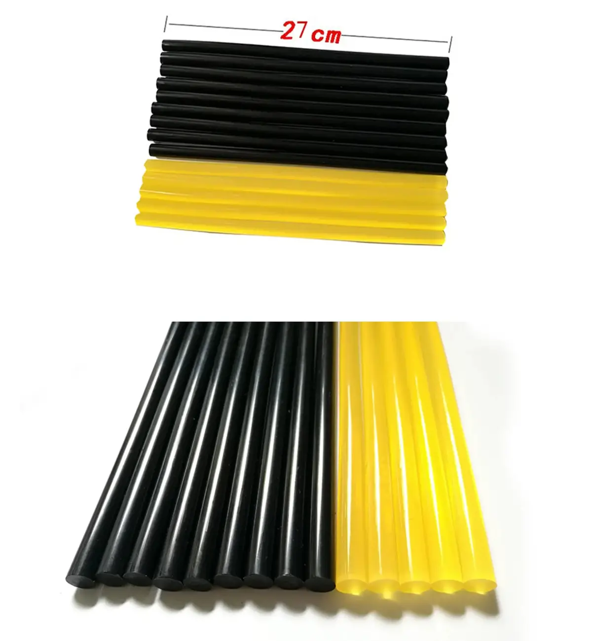 Hot Melt Glue Sticks 1.1Cm*27Cm Extra Length Random Color 5Sticks 1