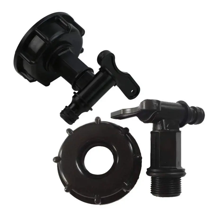 Ibc 1000L Black Garden Water Tank Hose Adapter 1