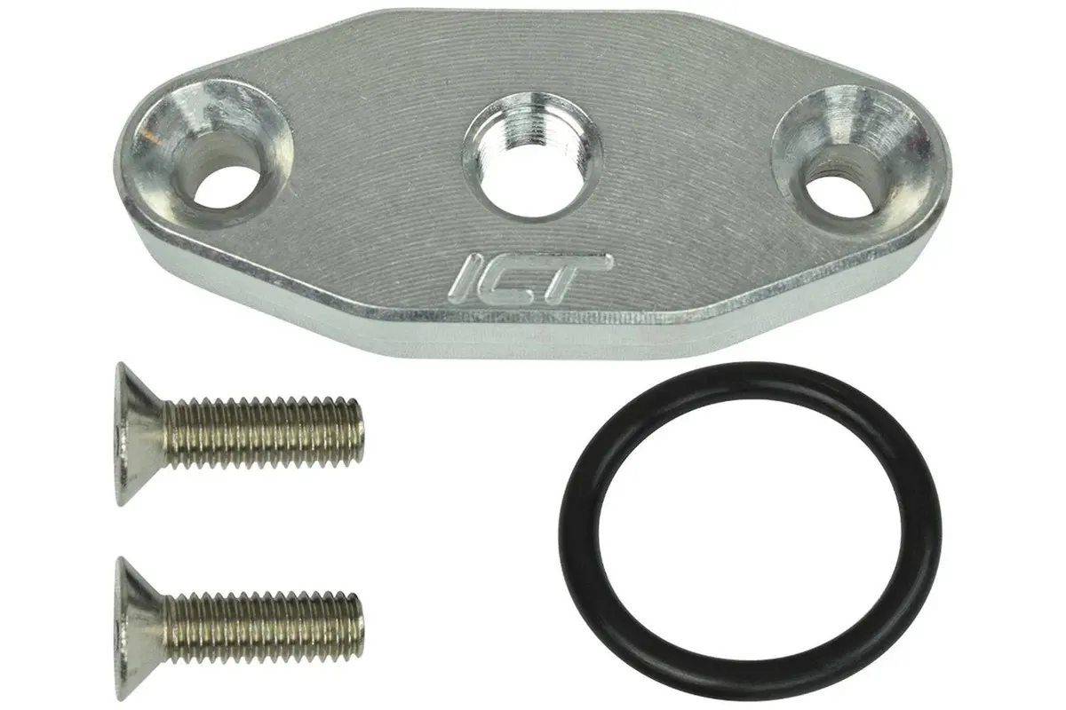 Ict Billet Ls 1/8" Npt Turbo Oil Supply Port Adapter – Billet Aluminum 1