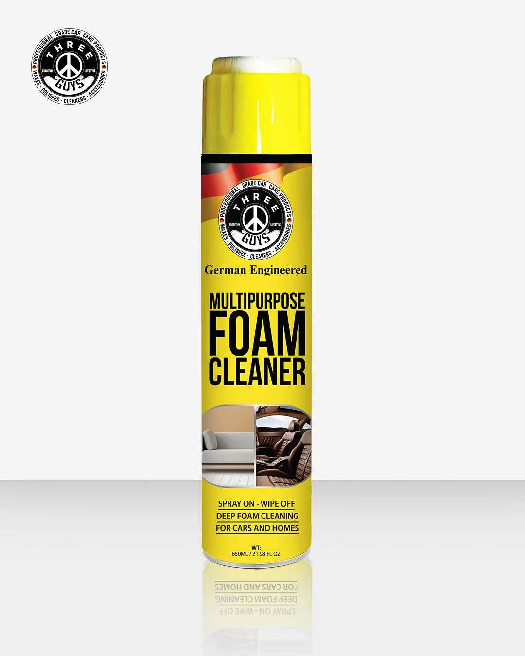 Multipurpose Foam Cleaner 650Ml – Car And Home Deep-Clean Spray | Three Guys 1