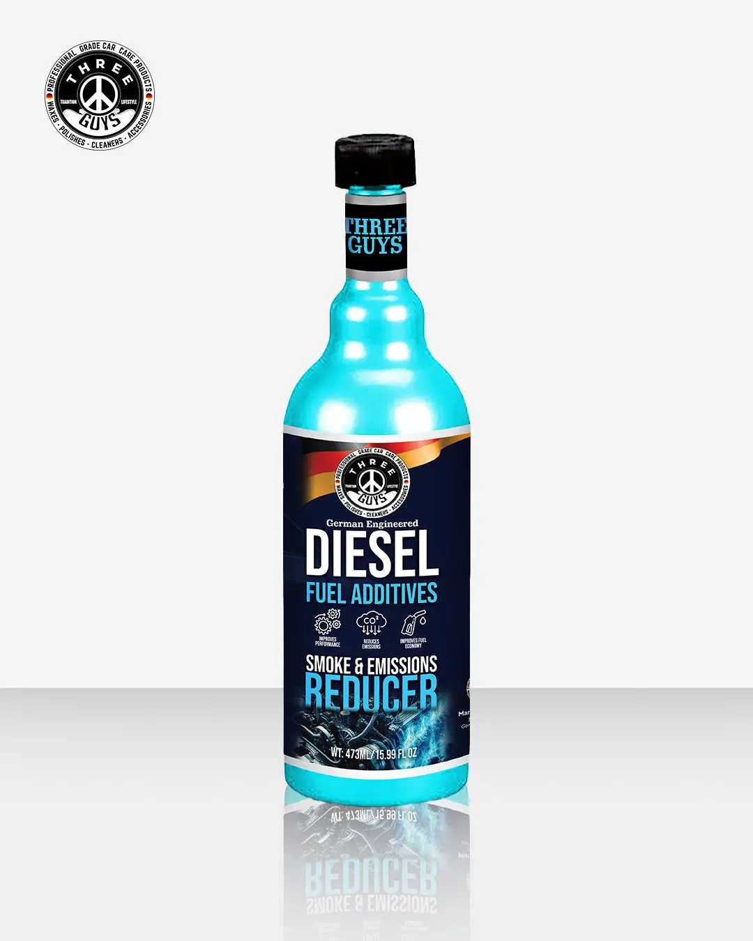 Diesel Fuel Additive – Reduces Emissions, Improves Performance & Fuel Economy – 473Ml | Three Guys – German Engineered 1