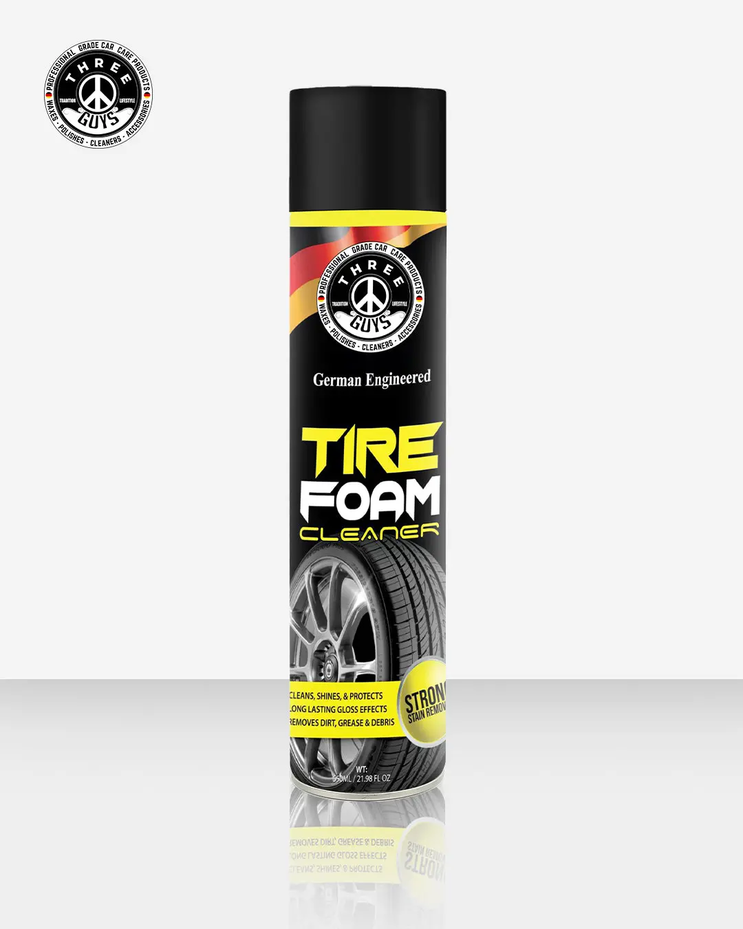 Tire Foam Cleaner – Clean, Shine And Protect | Three Guys | German Engineered 1