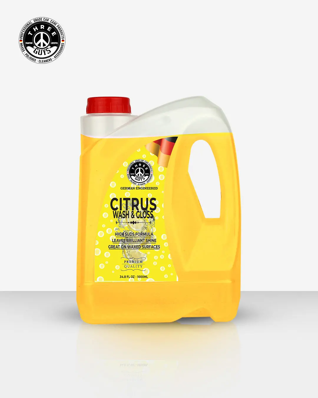 Citrus Wash & Gloss Car Shampoo – High Foam Snow Foam Shampoo For Car Wash & Shine | Three Guys – German Engineered 1