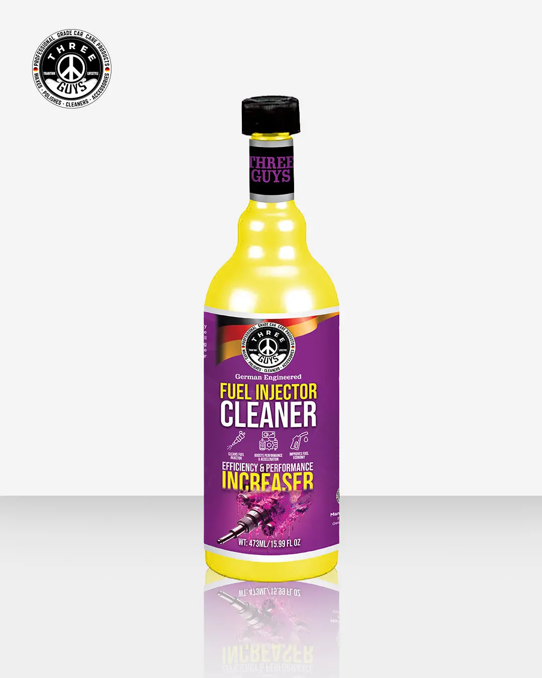 Fuel Injector Cleaner 473Ml – Engine Performance & Efficiency Booster | Petrol Saver – Three Guys – German Engineered 1