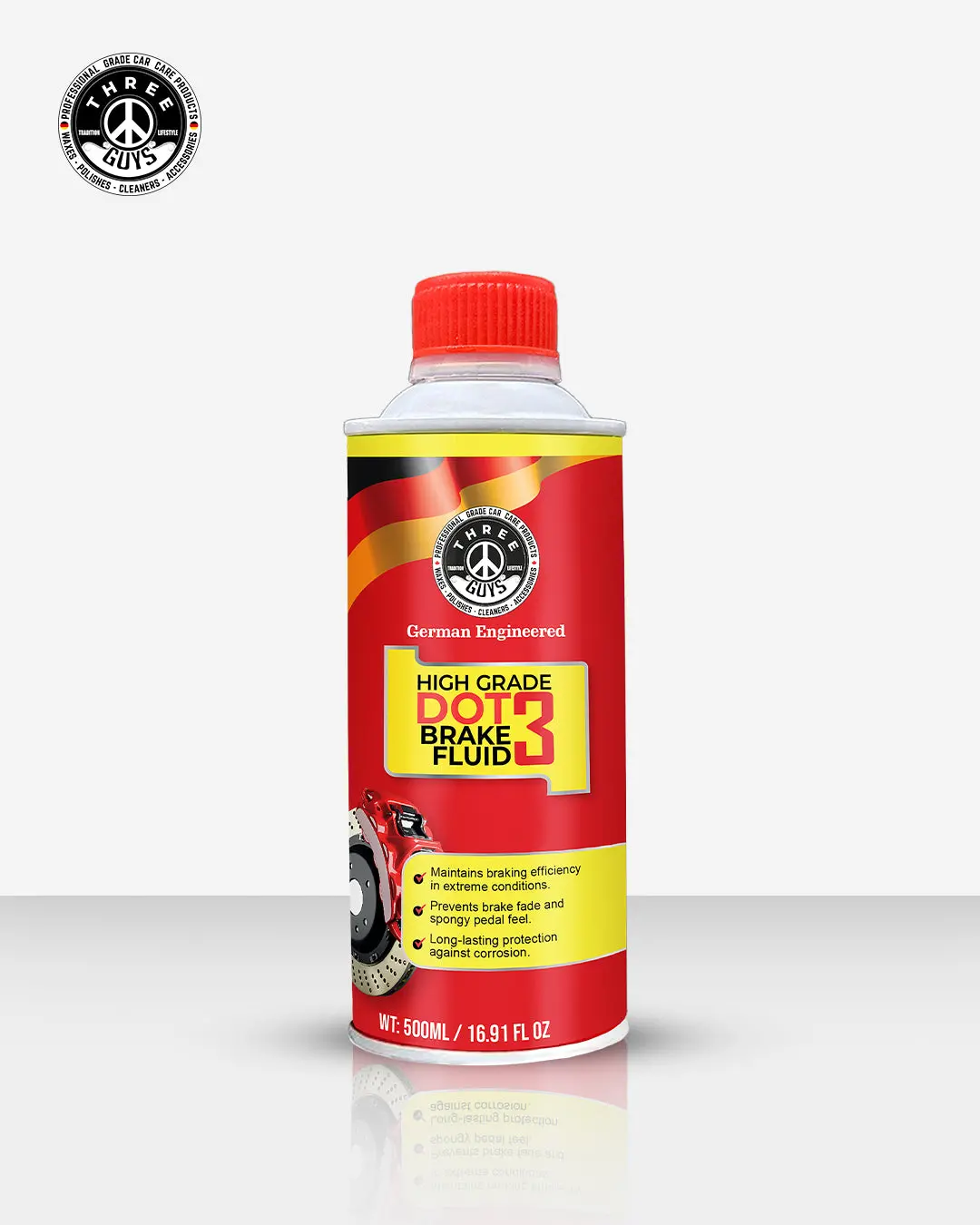 High Grade Brake Fluid Dot 3 | Heavy-Duty, Non-Petroleum Based – Three Guys - German Engineered 1