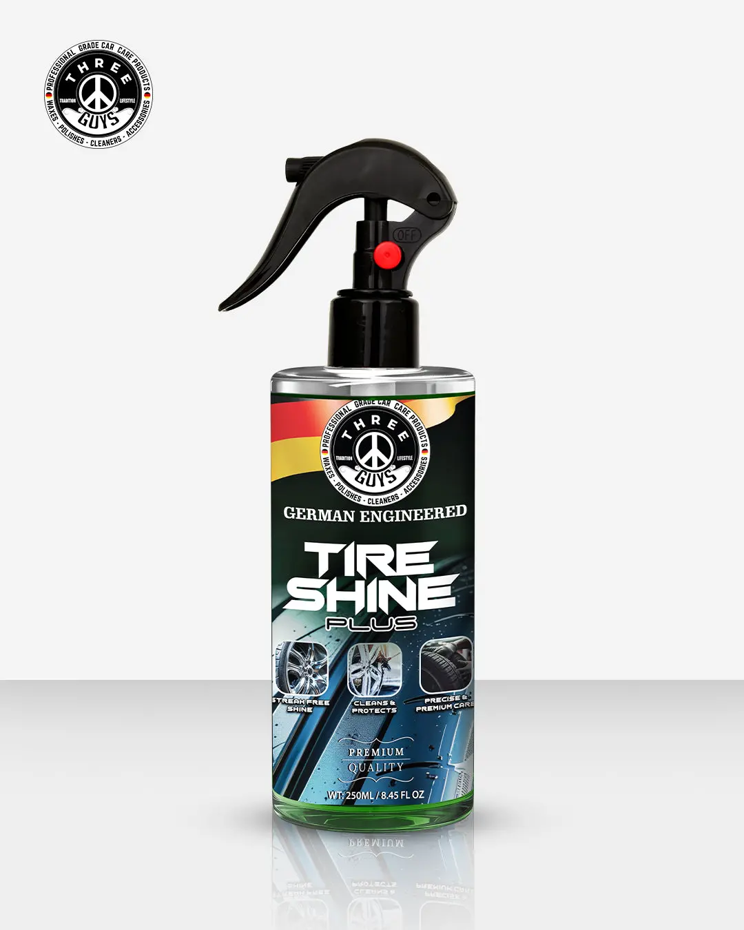 Tire Shine Plus – Streak-Free Shine – 250Ml | Three Guys - German Engineered 1