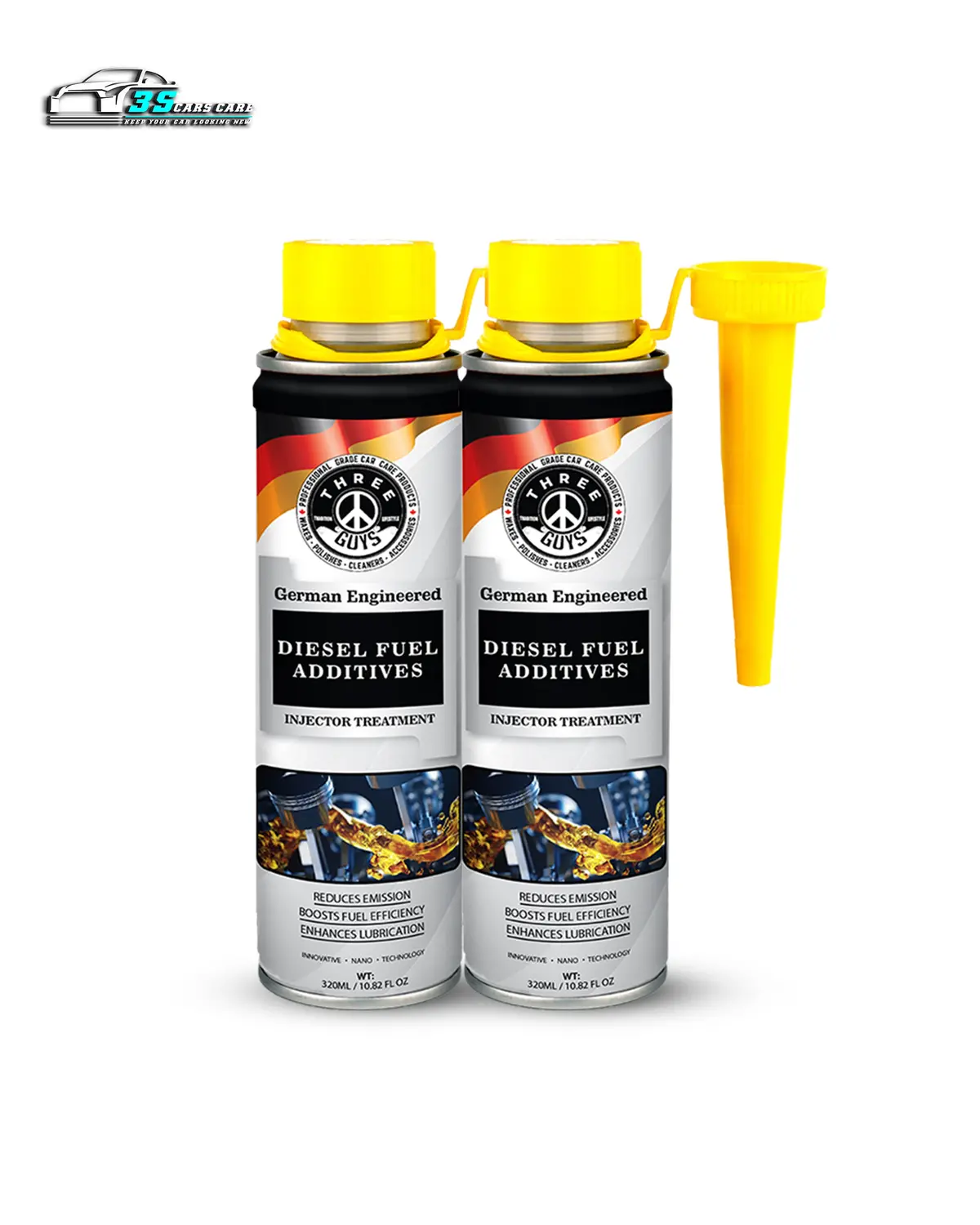 Diesel Fuel Additive | Injector Cleaner & Lubricant | Boosts Fuel Efficiency & Reduces Emissions – 320Ml – Three Guys – German Engineered 2
