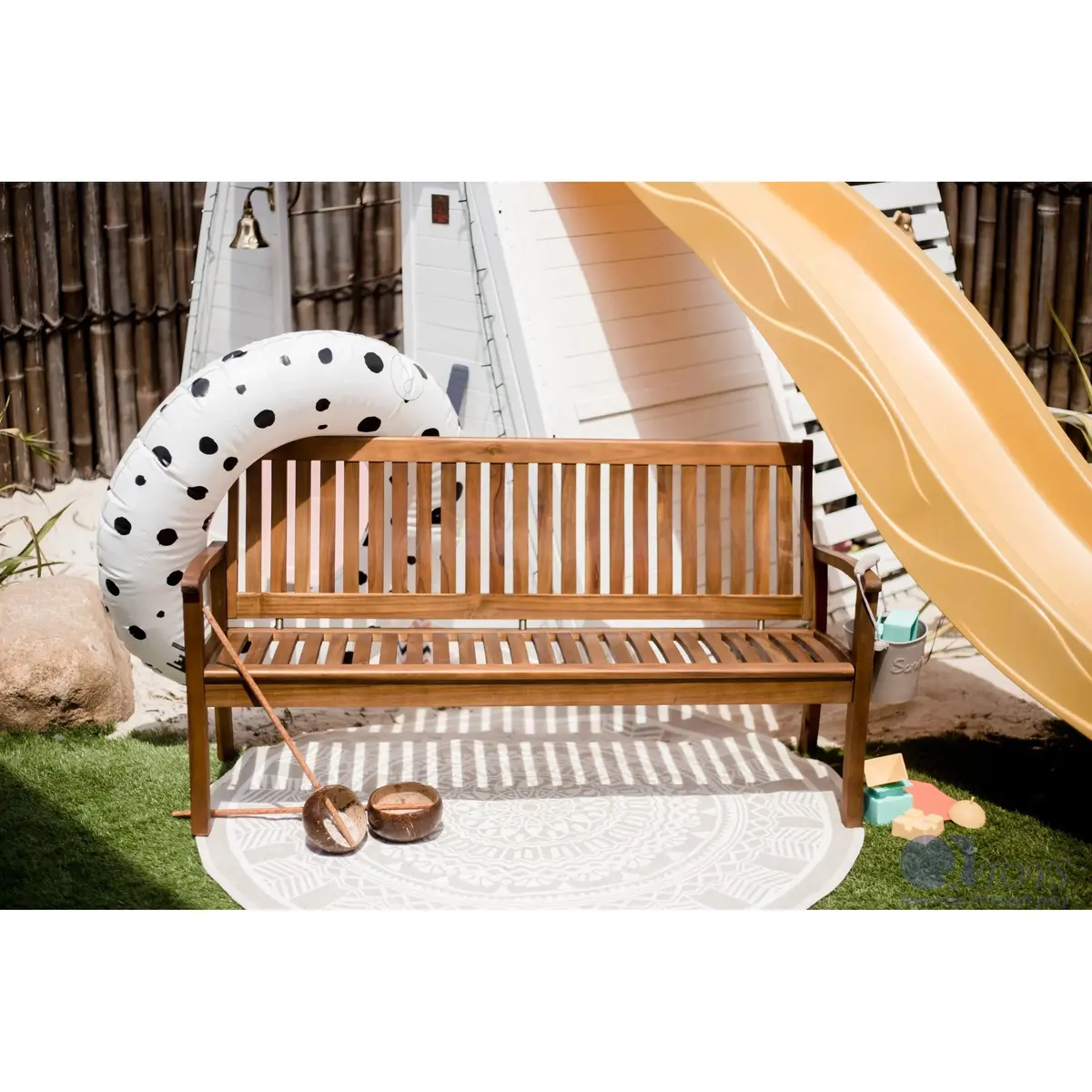 3 Seat Outdoor Kid Bench 1