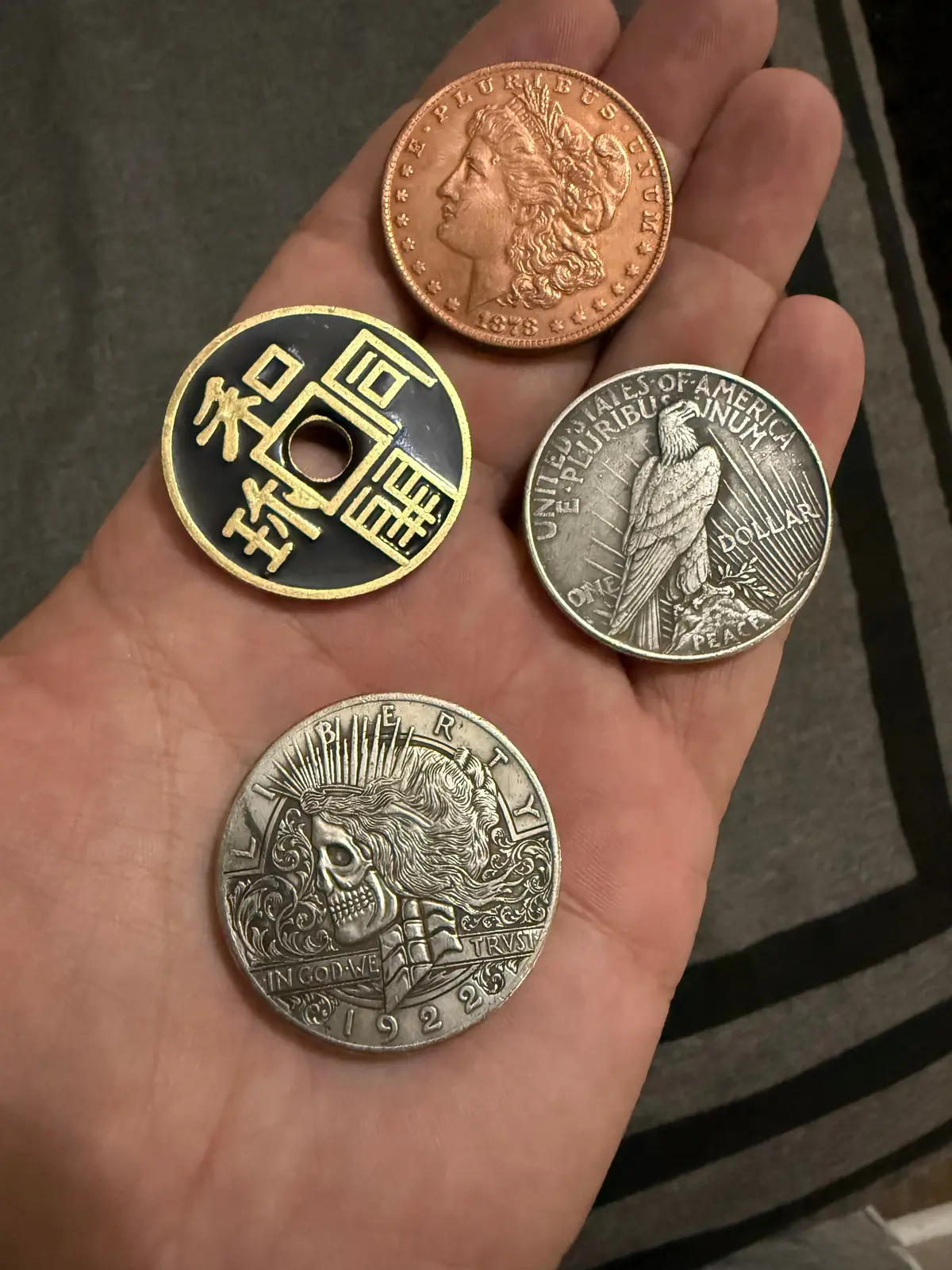 Custom Made Skull/Peace Dollar Csb By Ron Davies 1