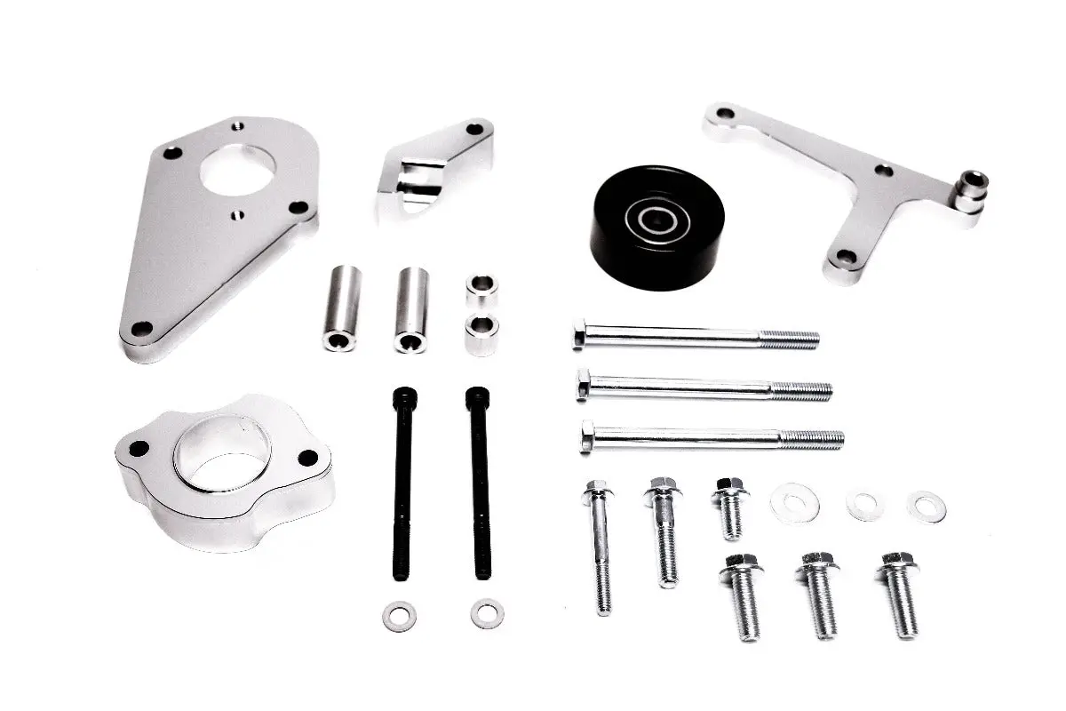 Precision Works Ls Power Steering & Alternator Bracket Low Mount Lsx Ls1 Ls2 Ls3 1