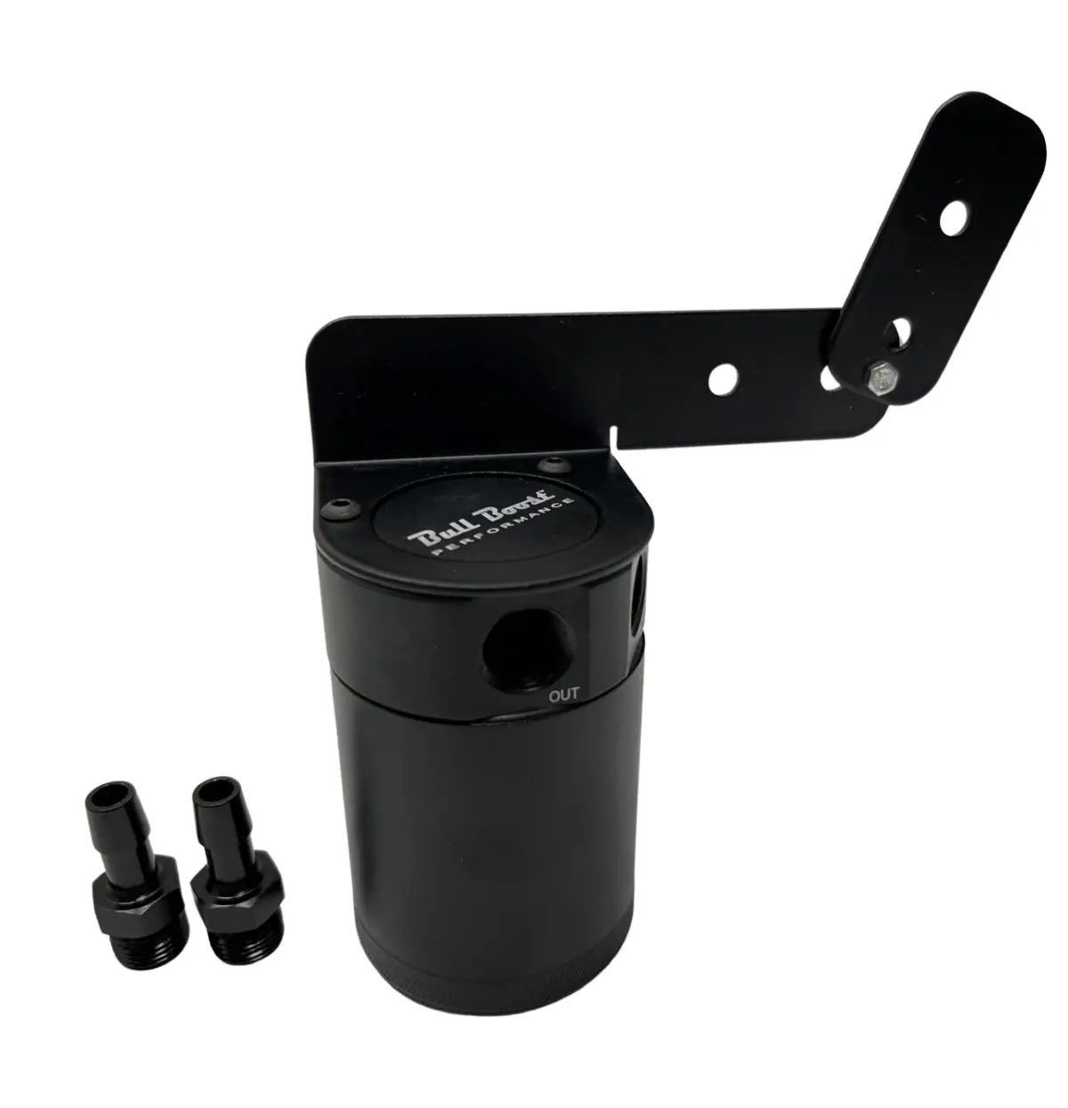 Universal Performance Oil Catch Can 2 Port -10An + Mounting Bracket Kit Turbo V2 2