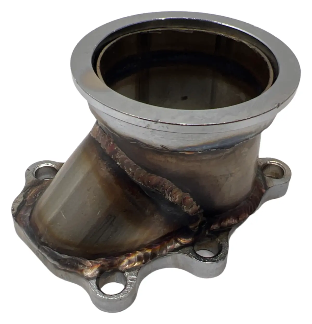 Stainless Steel 2.5"/63Mm Vband Clamp Flange Turbo Down Pipe Adapter V-Band Downpipe Connector For T25 T28 Gt25 Gt28 1