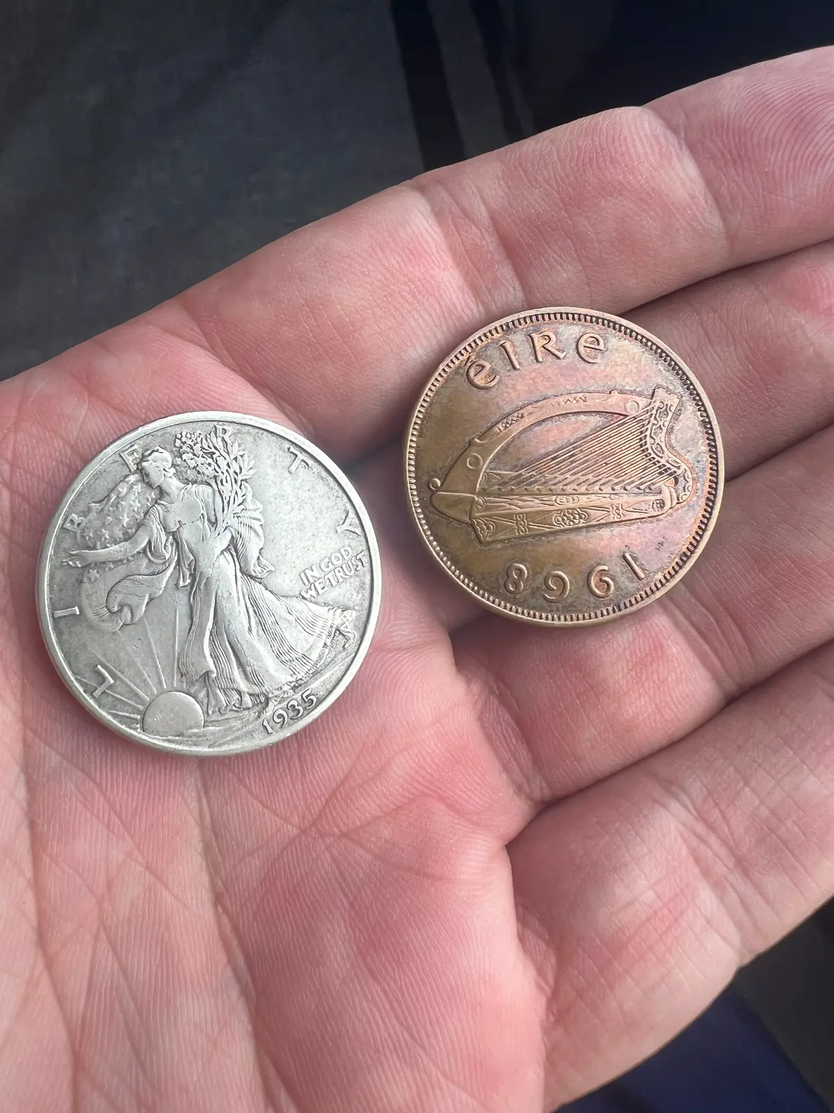 Todd Lassen Walking Liberty/Irish Penny Hopping Half 1
