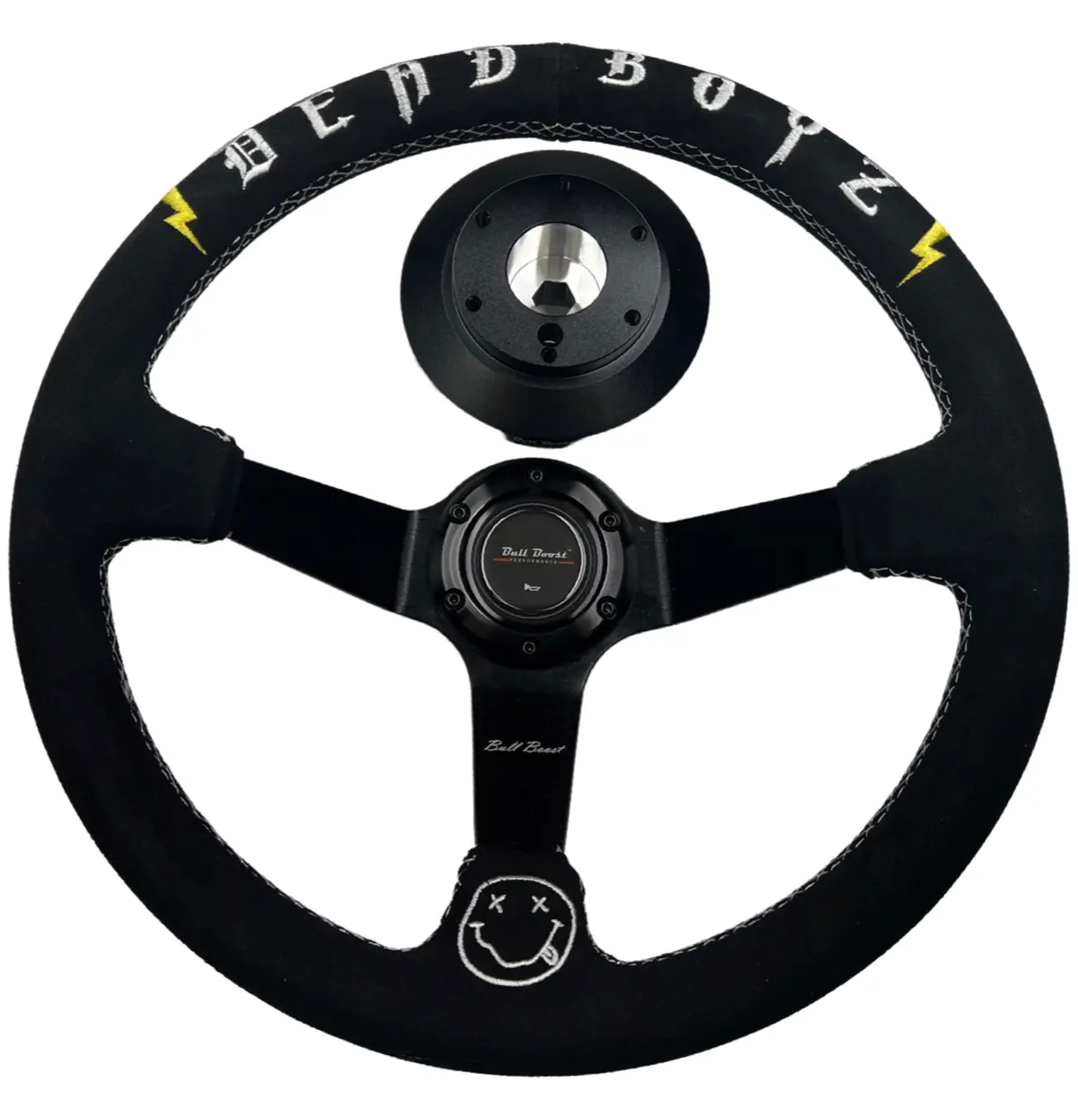 Deadboyz 350Mm Steering Wheel + Short Hub Adapter Kit For Mustang Focus Fiesta Mazda 1