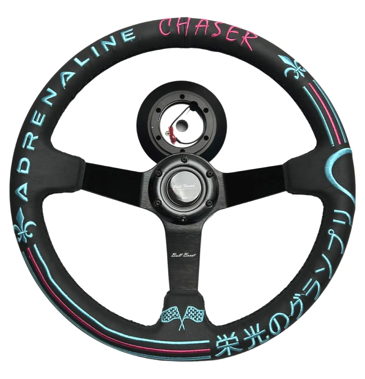 Leather 350Mm Steering Wheel Short Hub Adapter Kit For Nissan 300Zx Skyline Altima Sentra 510 610 810 260Z/280Z 1