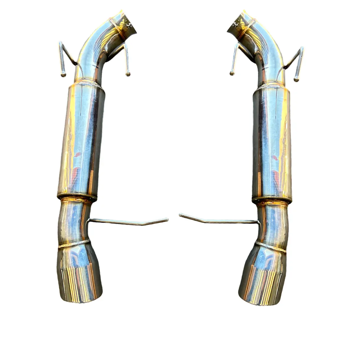 Dual 3" Axle-Back Exhaust W/ 4" Tips For 13-14 Ford Mustang Gt 5.0 Coyote V8 1