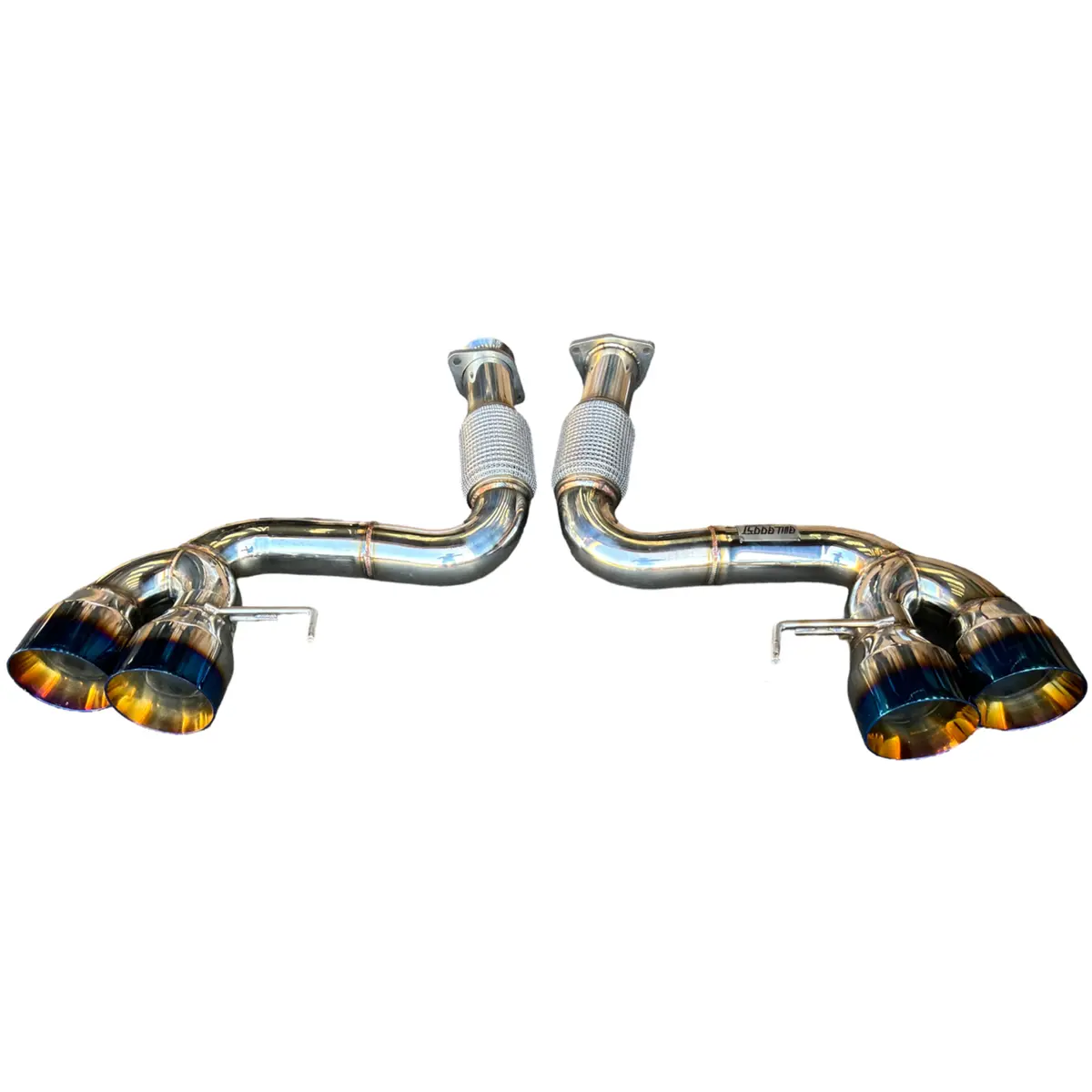 Catback Exhaust For 20-24 Chevrolet Corvette C8 Burnt Tips 6.2L V8 Mandrel 304Ss 1