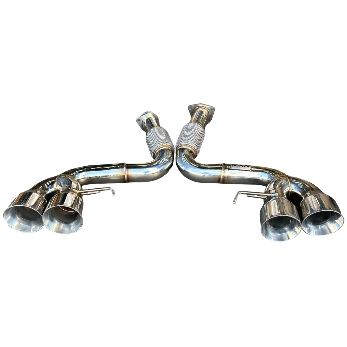 Catback Exhaust For 20-24 Chevy Corvette C8 Polished Tips 6.2L V8 Mandrel 304Ss 1