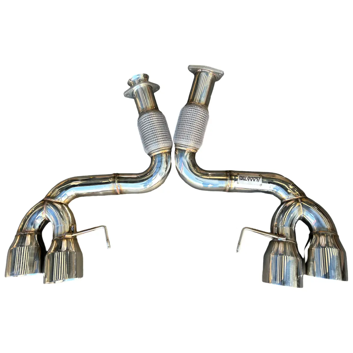 Catback Exhaust For 20-24 Chevy Corvette C8 Polished Tips 6.2L V8 Mandrel 304Ss 2