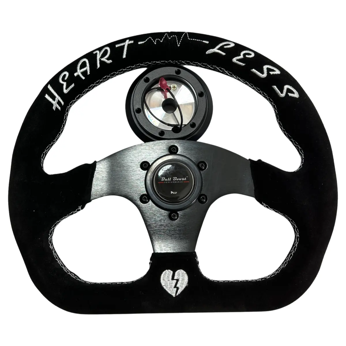 Flat Heart Steering Wheel + Short Hub Adapter Kit For Mazda Miata Rx-7 Rx-8 Mx-3 Mx-6 1
