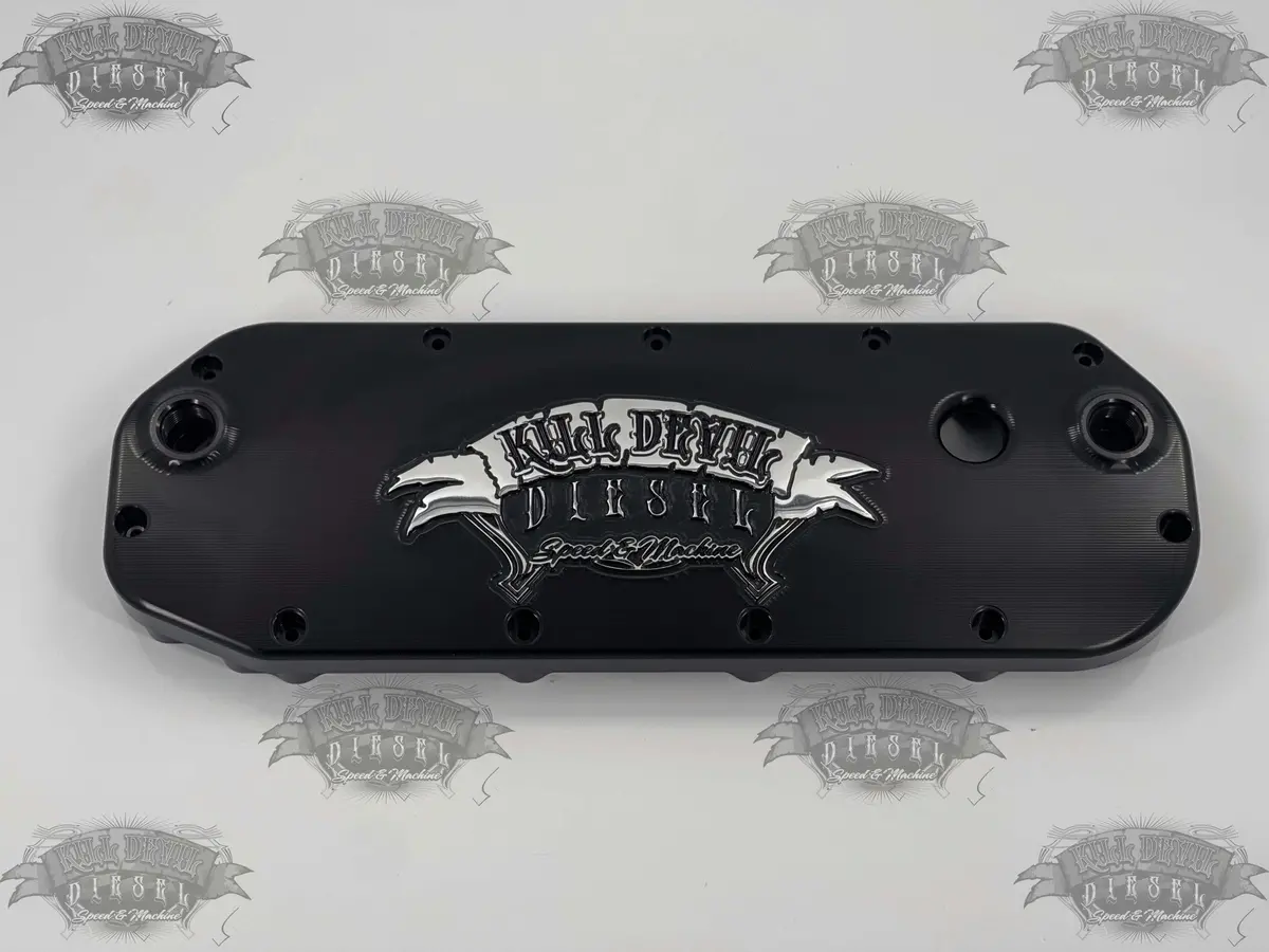Kdd 6.0 Billet Valve Cover - Black Anodized 1
