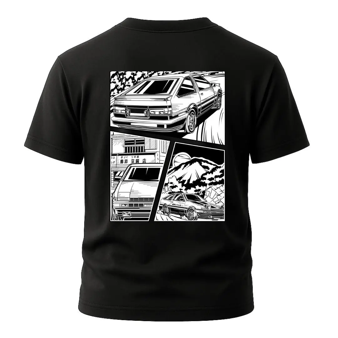 Initial D Comic Ae86 Akina Mountain T-Shirt 1
