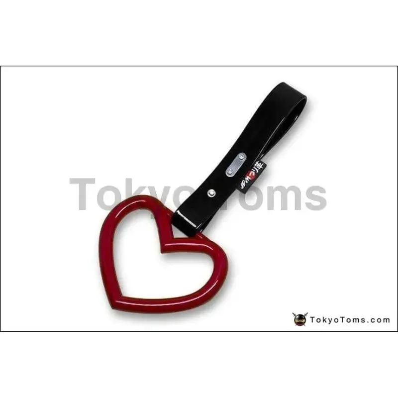 Heart-Shapped "Kuro" Red Tsurikawa / Jdm Bosozoku Ring 1