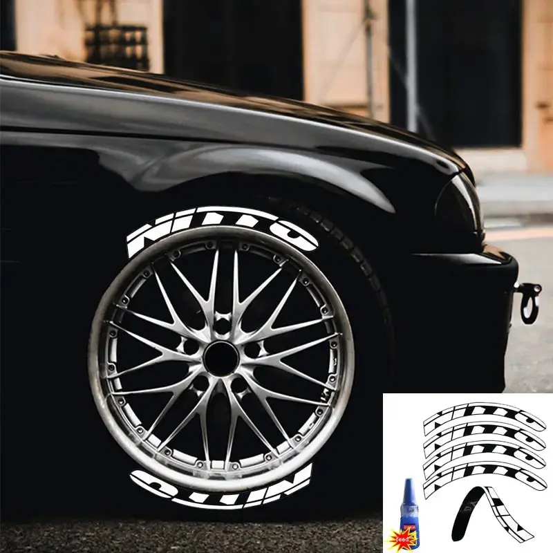 Jdm Nitto Style Tyre Letter Stickers Set 1