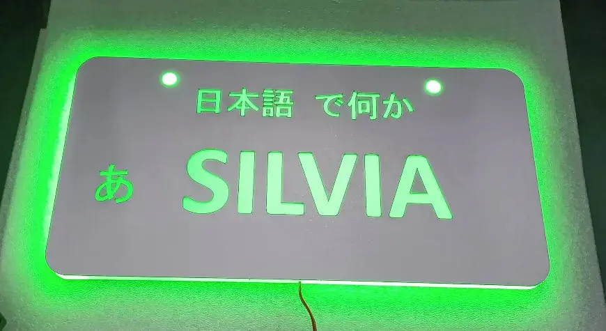 Jdm Silvia Led Light Up License Plates 1