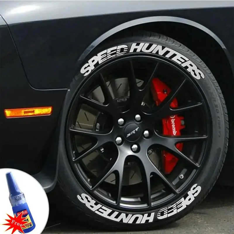 Jdm Speed Hunter Style Tyre Letter Stickers Set 1