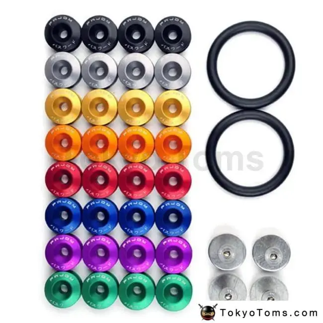 Jdm Style Aluminum Quick Release Fasteners For Car Front Rear Bumpers Trunk Fender Hatch Lids Kit 1