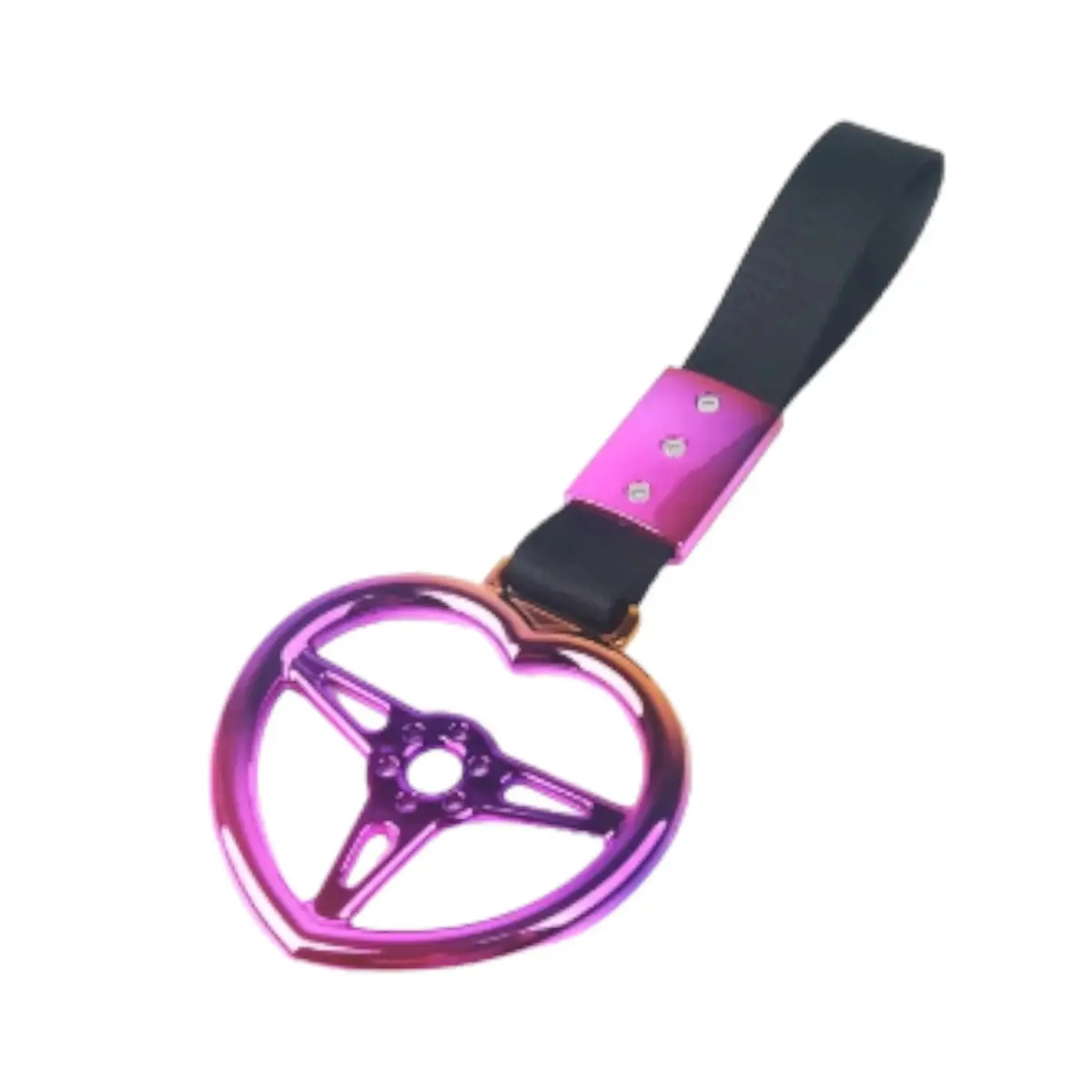 Jdm Tsurikawa Purple Neo Heart Steering Wheel 1