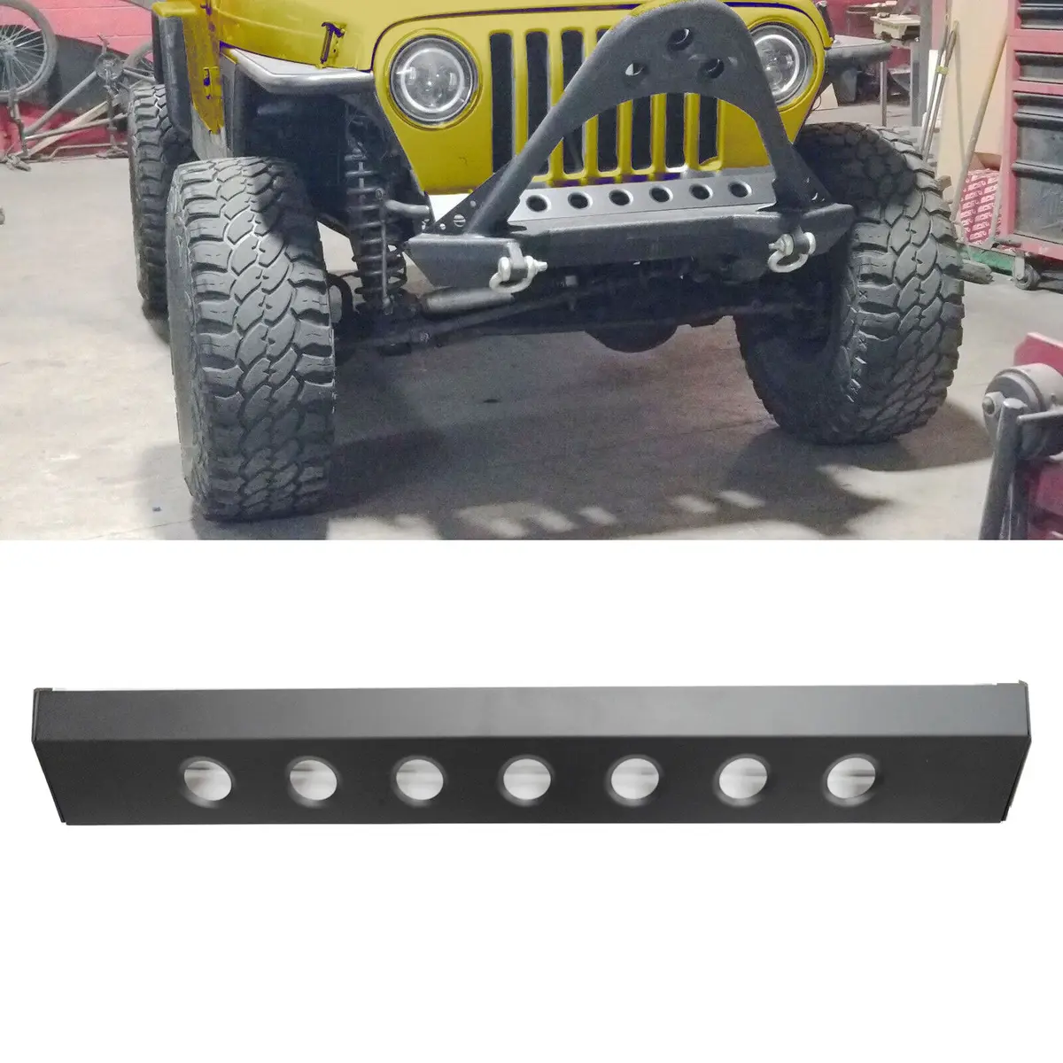 97-06 Jeep Wrangler Tj Custom Front Frame Cover Sway Bar Cover Power Coated 1