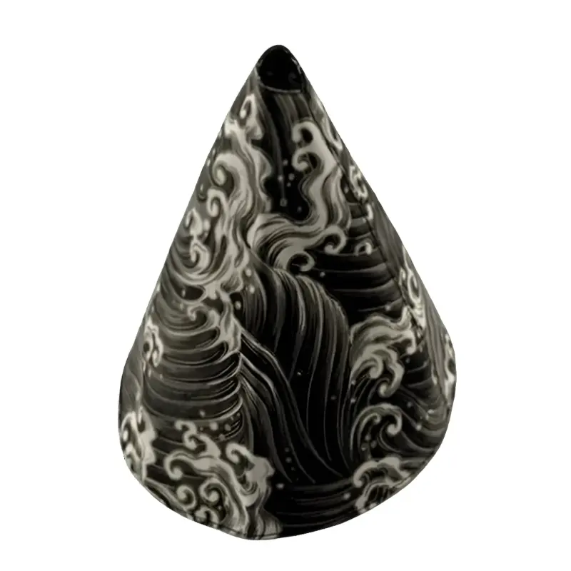 Japanese Fabric Black Waves Gear Shift Boot Cover 1