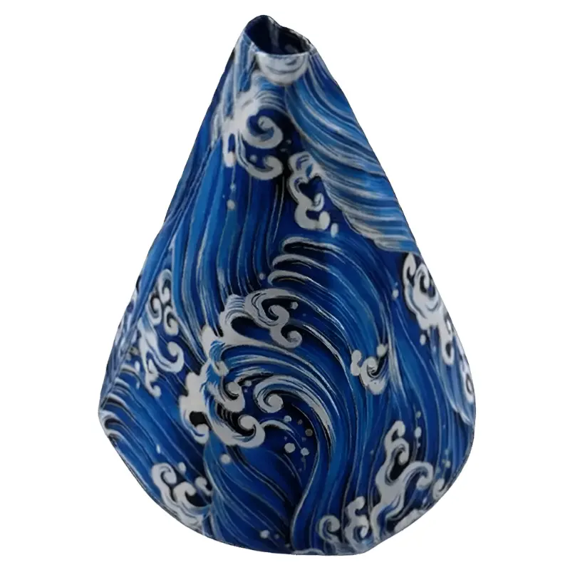 Japanese Fabric Blue Waves Gear Shift Boot Cover 1