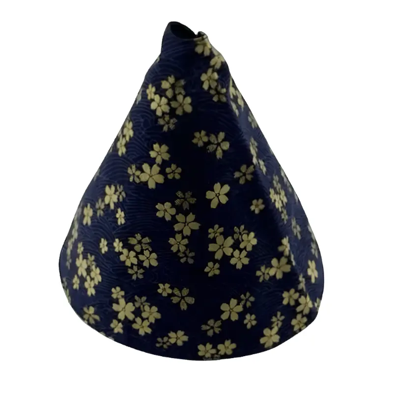 Japanese Fabric Gold Mini Blossom Gear Shift Boot Cover 1