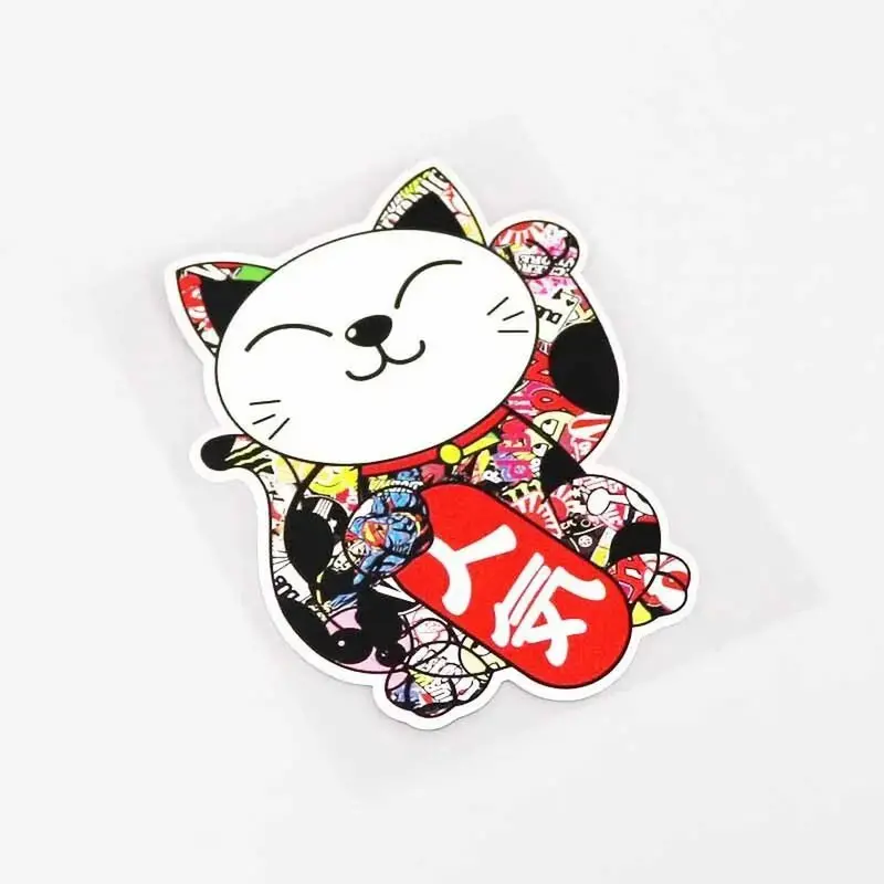 Japanese Lucky Cat Sticker Bomb Decal 1
