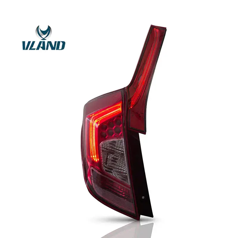 Vland Car Tail Light For Fit/Jazz Led Taillight 2014-2017 Rear Lamp With Drl+Reverse+Brake Car Light Assembly 1