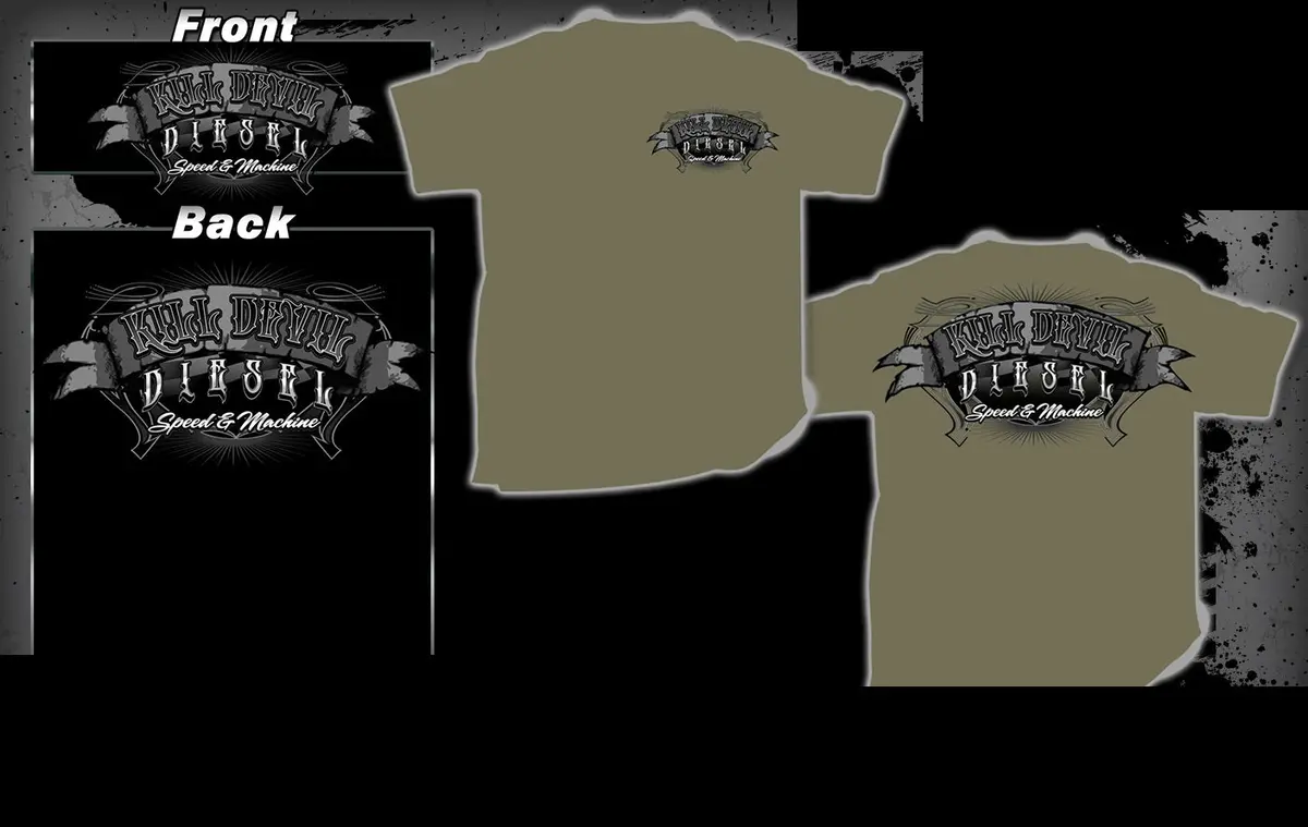 Kill Devil Diesel Olive Drab Tee Shirt 1