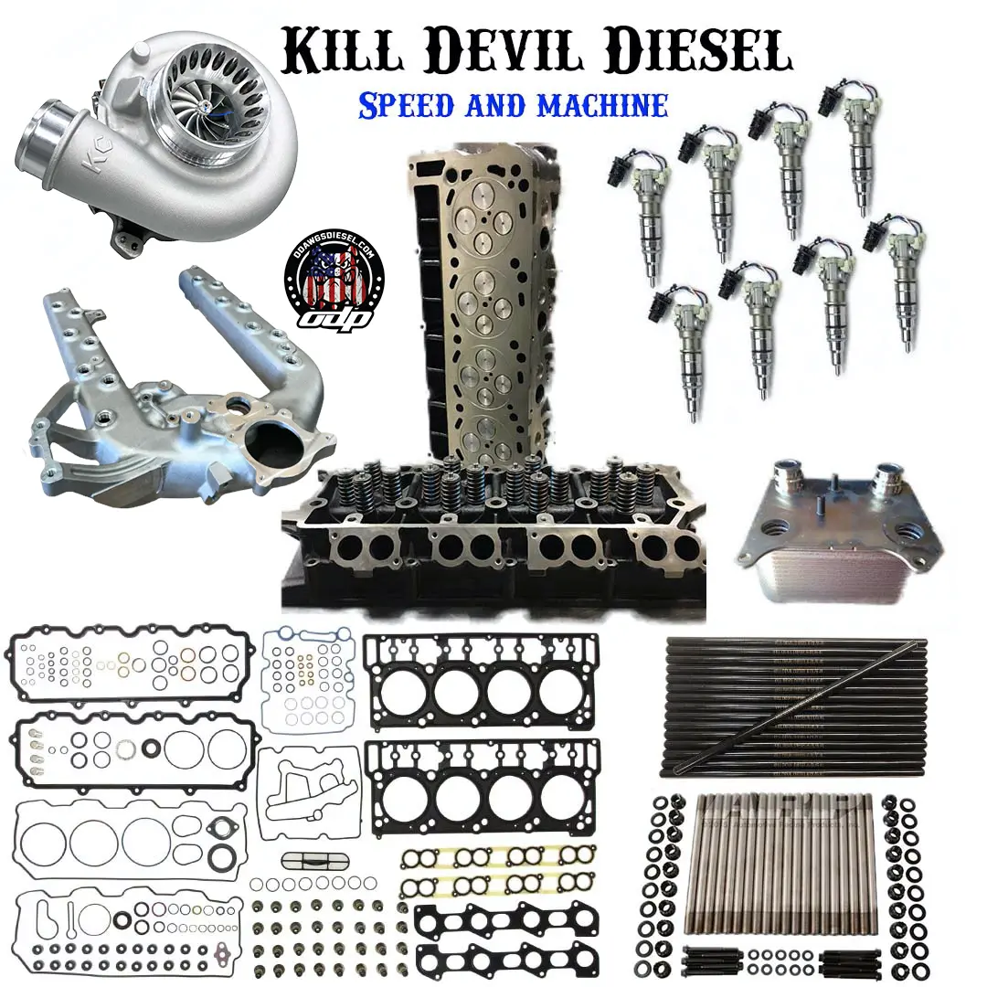 Kdd 6.0 Powerstroke Complete Stage 1 Top End Bundle W/Turbo And Injectors 1