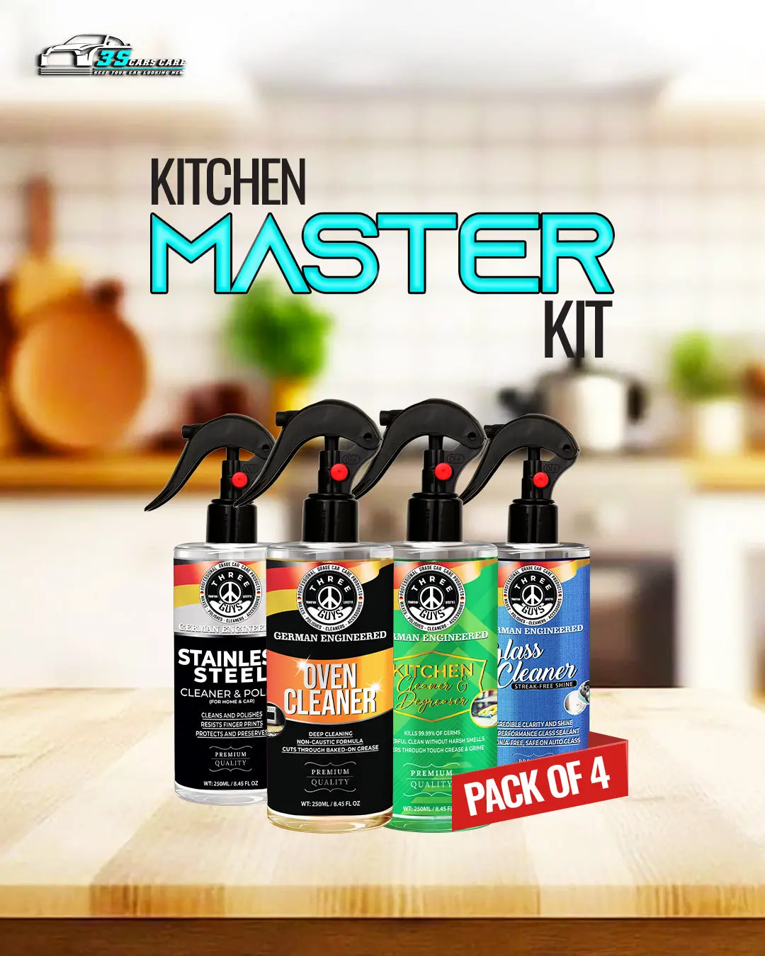 Kitchen Master Kit | Three Guys Grease & Oven Cleaner Set 1