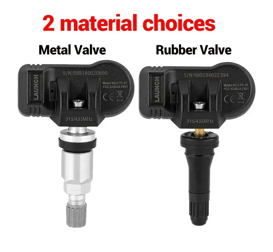 Launch Tpms Sensor 2 In 1 Ltr-01/ Ltr-03 Universal Tpms Replacement Sensor 315Mhz & 433Mhz 1