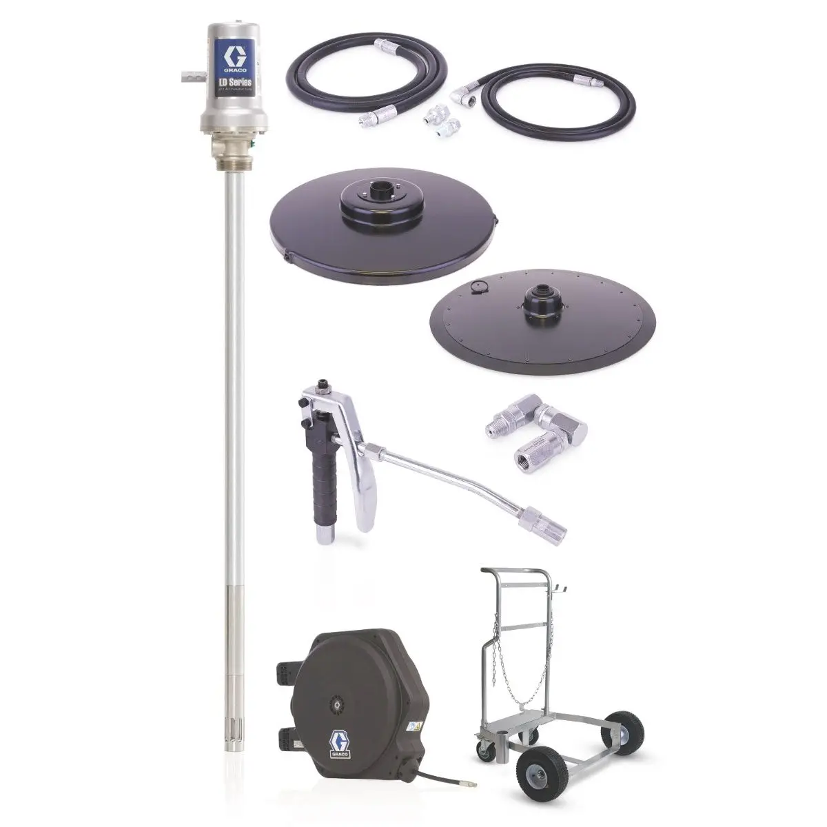 Graco Ld Series 50:1 400 Lb. (180 Kg) Grease Pump - Mobile Package 1