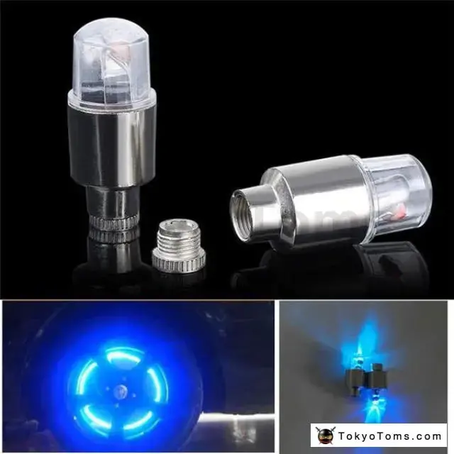 Led Wheel Tyre Valve Stem Cap Light 8Pcs 1