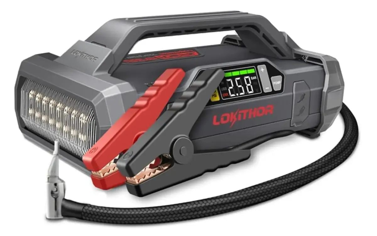 Lokithor Ja301 Jump Starter With Air Compressor, 2000Amp 12V Portable Car Battery Booster Pack 1