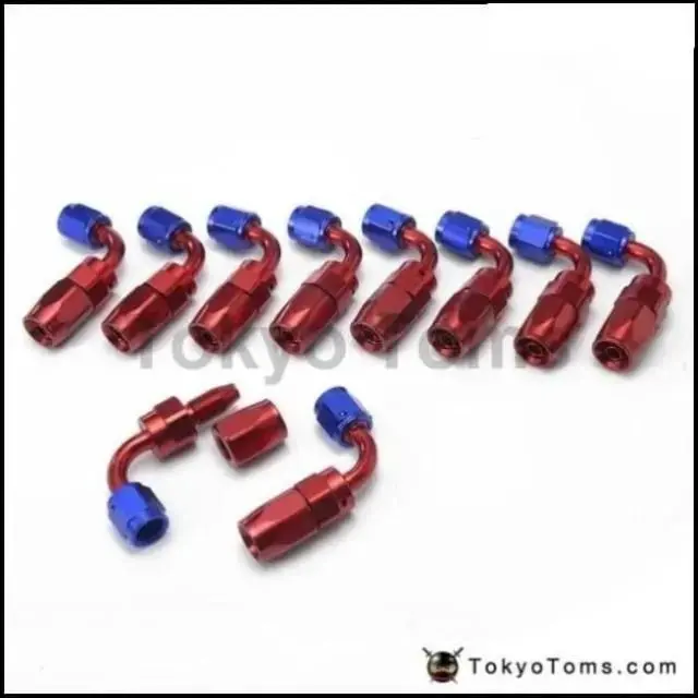 10Pcs/Lot 90Degree High Performance An4 Hose End Fitting Aluminum Oil Cooler Hose Fitting An4-90A 2
