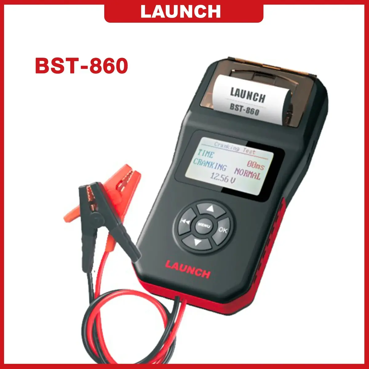 Launch Bst-860 Battery Tester System With Integrated Printer 1